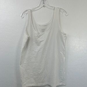 Lysse plus 1X women’s Classic White Tank Top cotton blend sleeveless soft